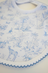 Baby Boy Toile de Jouy Bib