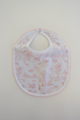 Baby Girl Toile de Jouy Bib