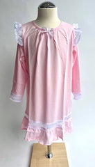 Pink and lace night dress