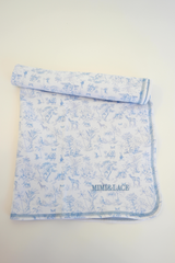 Baby Boy Toile de Jouy Blanket