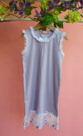 Nightdress purple rib