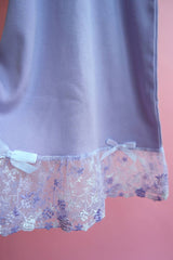Nightdress purple rib