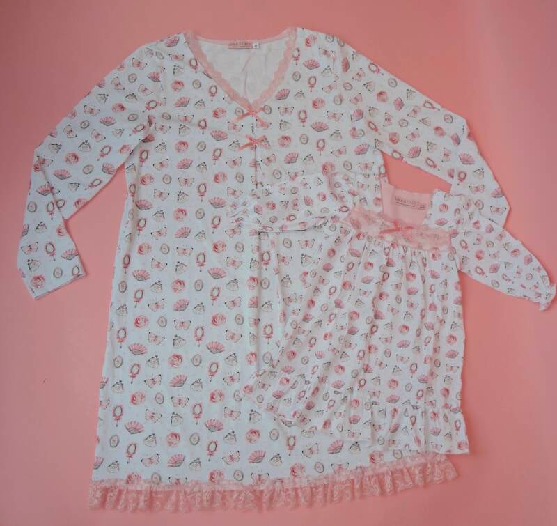 Vintage Pink Women nightdress