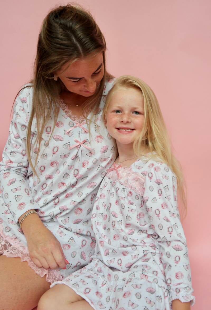 Vintage Pink Women nightdress