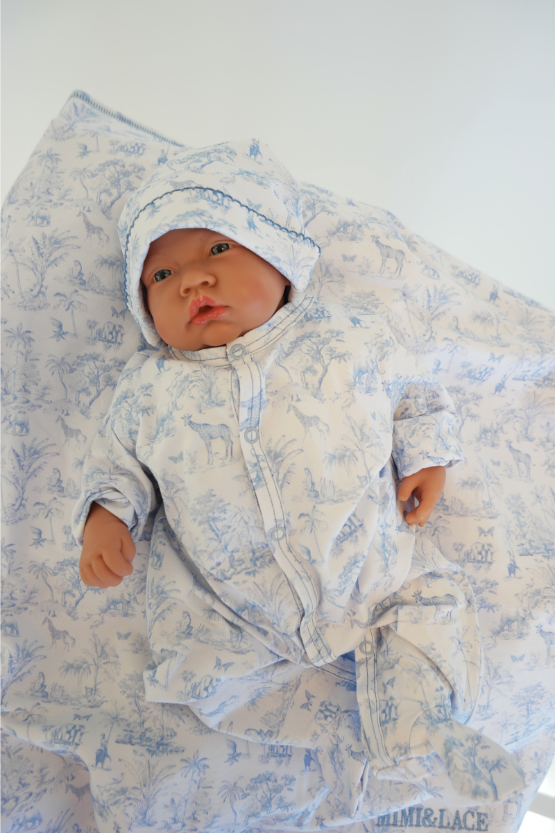 Baby Boy Toile de Jouy Pyjama
