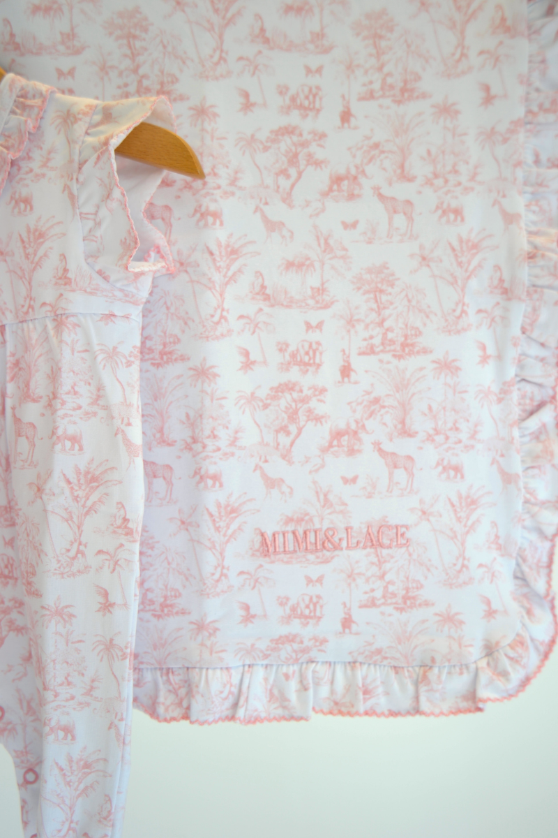 Baby Girl Toile de Jouy Blanket