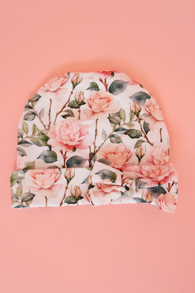 Rose baby hat