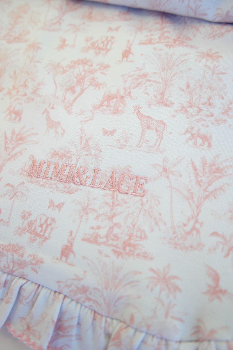 Baby Girl Toile de Jouy Blanket