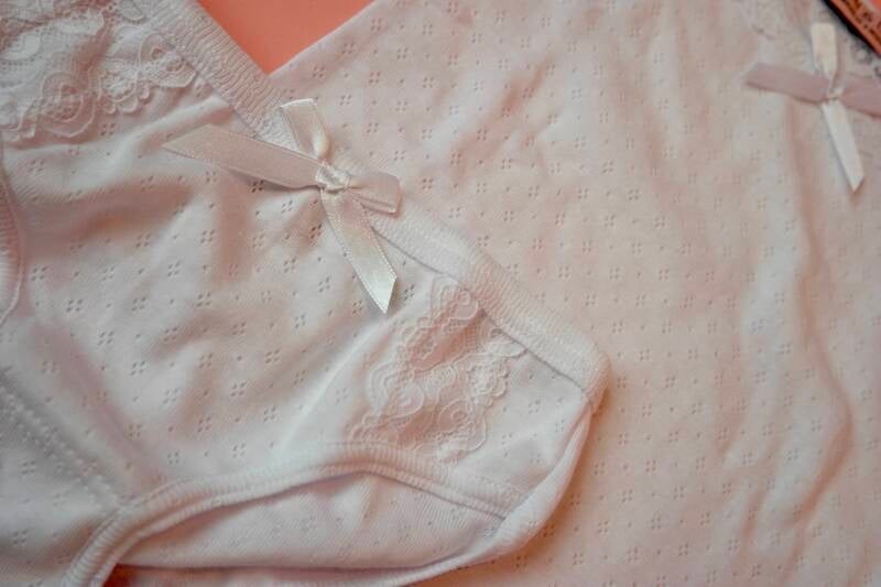 Vintage white underwear set